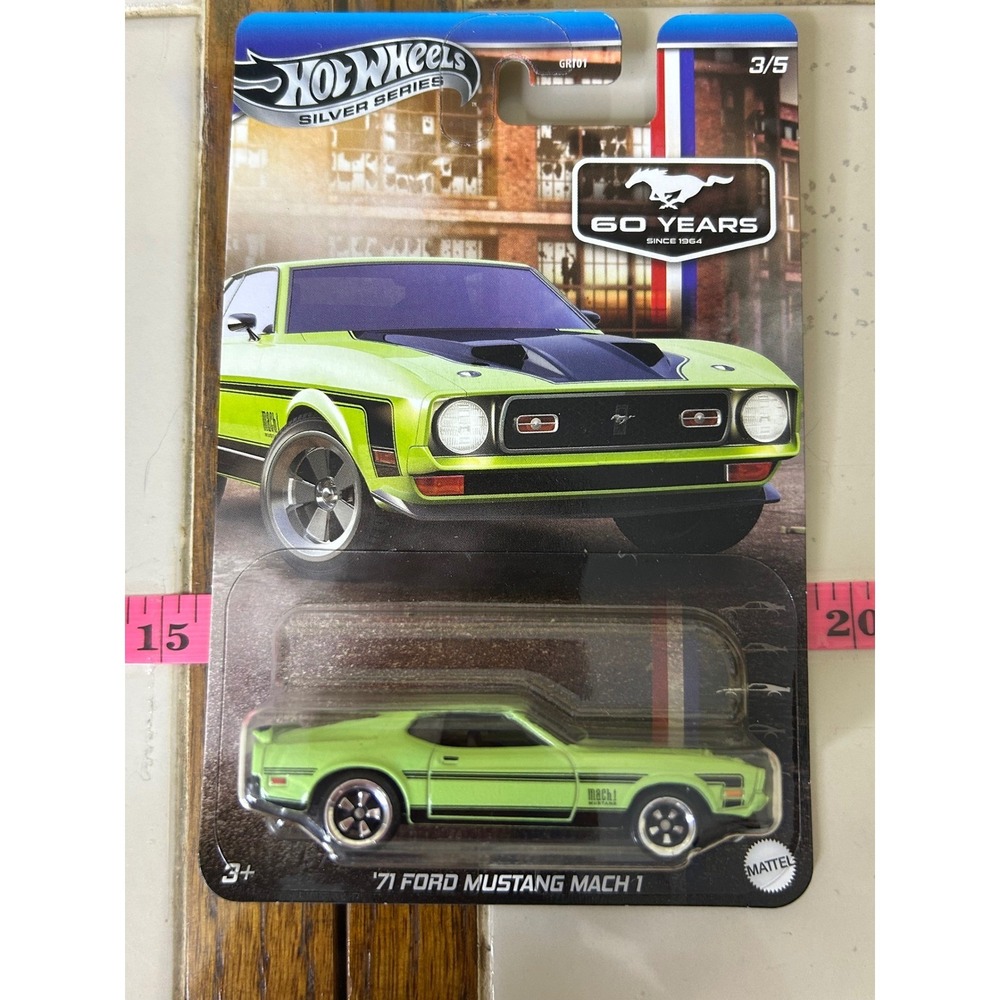 Hot Wheels Silver Series 71 Ford Mustang Mach 1 3 of‎ 5 Green Diecast Car